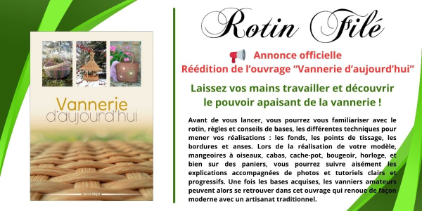 Réédition de mon livre "vannerie d'aujourd'hui"