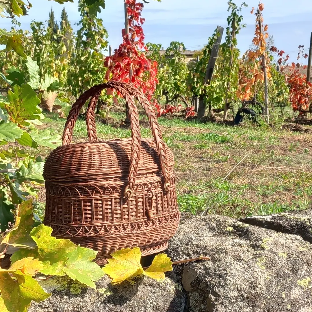 Panier unique en rotin créé par Sylvie Bégot