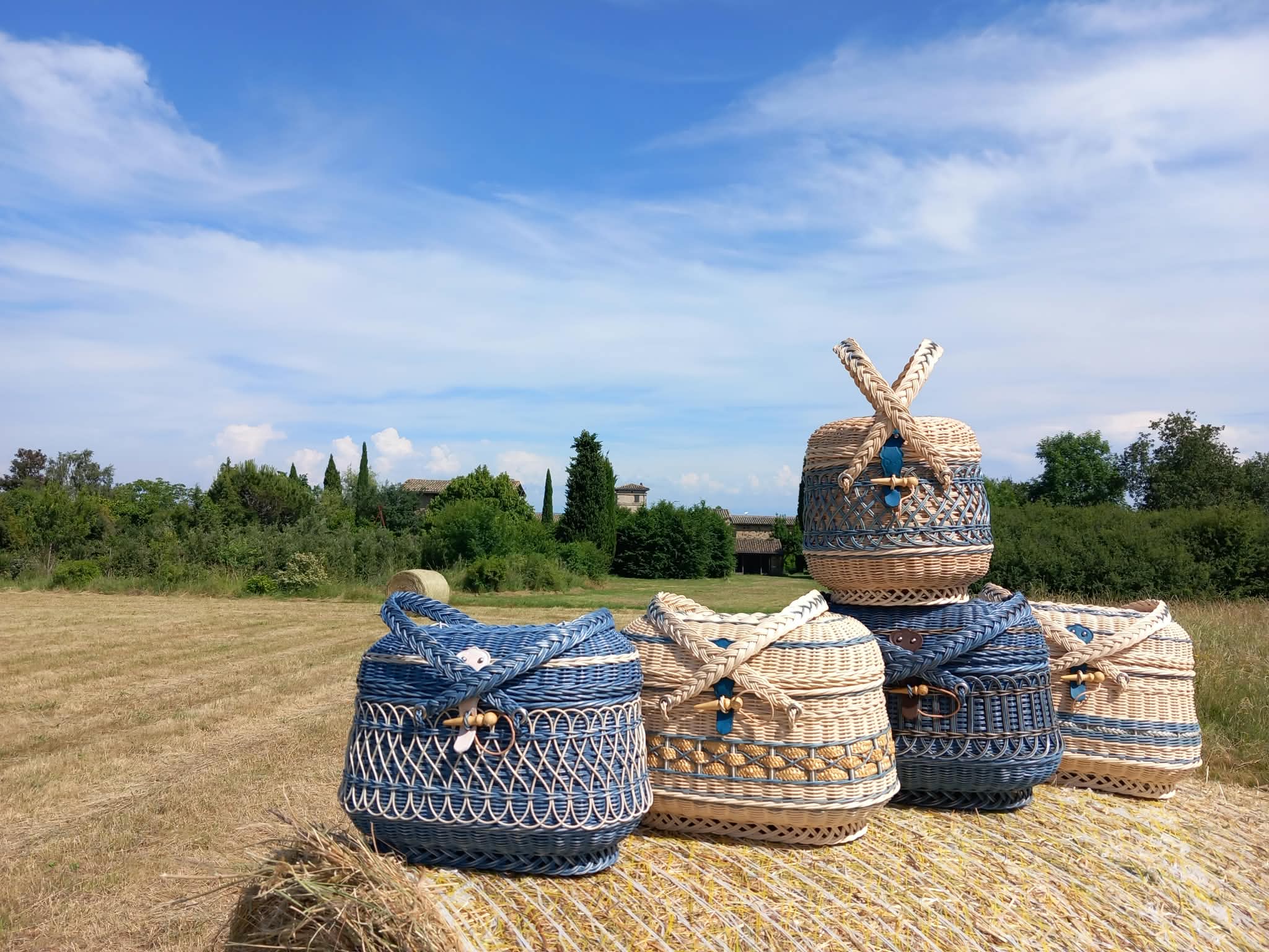 Collection de paniers rustiques en rotin de Sylvie Bégot